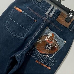 Vintage Y2K Fubu Platinum Fat Albert Denim Blue Jeans Baggy Skater School Cotton